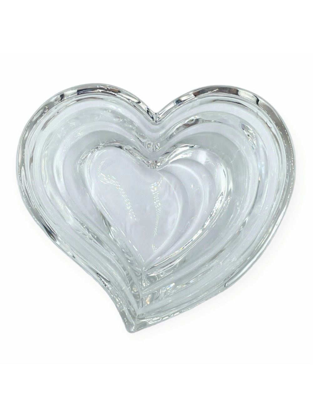 Vintage Lenox Crystal Heart Shaped Bowl Arctic Bloom Collection Weddin